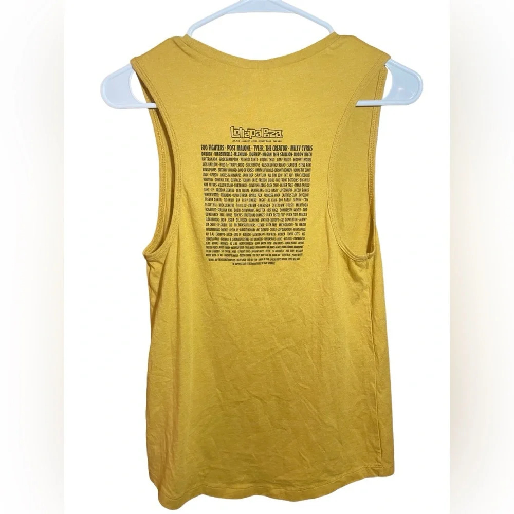 Lollapalooza 2021 Lineup Tank size S -Mustard - Picture 2 of 5